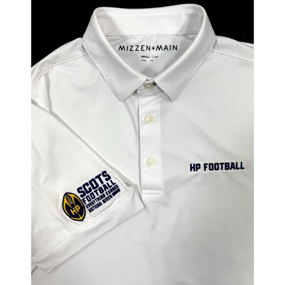 Mizzen Main Mens Versa Golf Polo Sz Small Highland Park Dallas Scots HP Football - Picture 1 of 11
